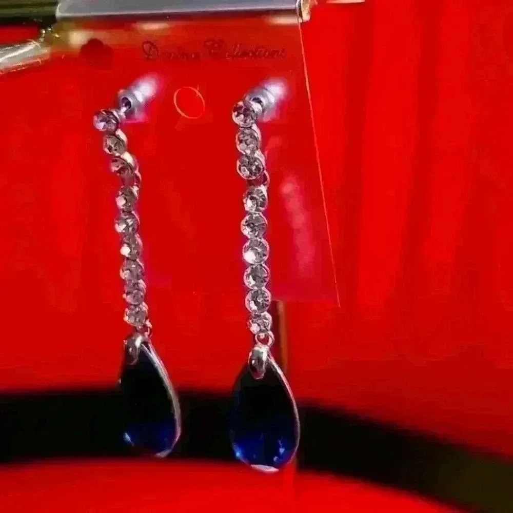 Faux Jeweled Earrings  - Picture 2 of 3